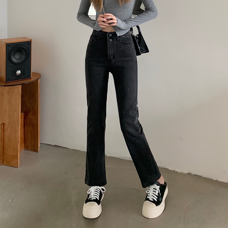 [SẴN/ VIDEO THẬT] Quần Jeans Ống Đứng Gấu To 2 Khuy (mã 2414)