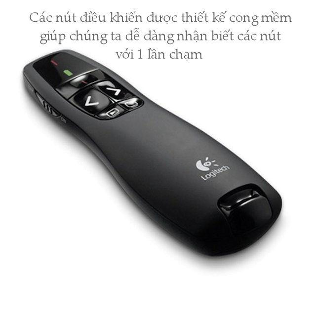 Bút trình chiếu R400 - bút thuyết trình slide powerpoint cao cấp logitech r400 laser