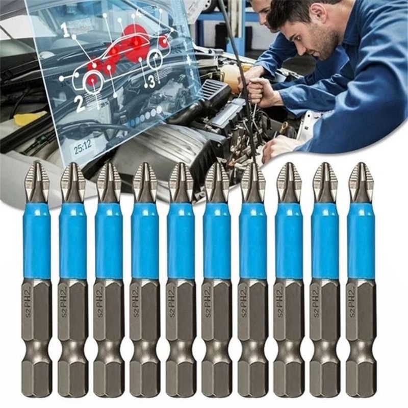 Mũi Bắn Vít Đầu Tuốc Nơ Vít 50/90/150mm PH2 Chống Trơn Trượt, Từ Tính Cao, Chuôi Lục Giác 6,35mm, Đầu Chữ Thập SNZO