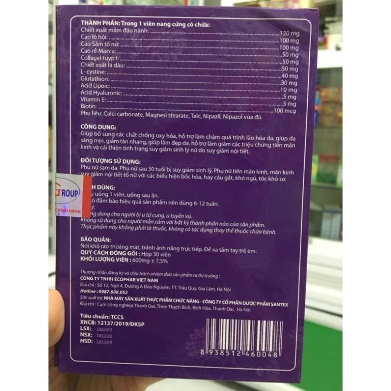 Viên uống SINH LÝ NỮ Vip Women - Hộp 30 viên Giúp cải thiện nội tiết tố nữ, tăng sinh lý giảm khô hạn, đẹp da