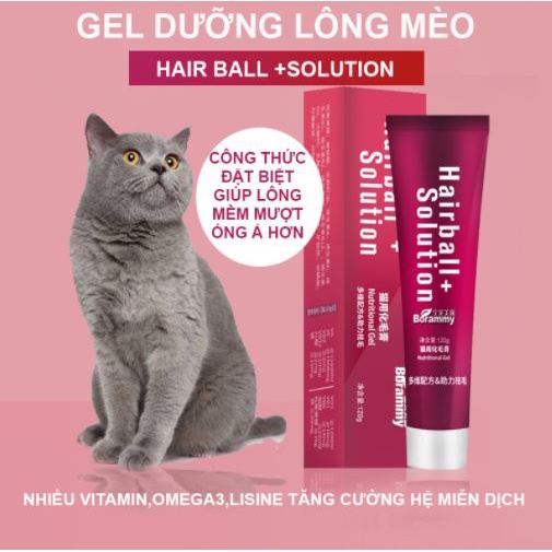 Gel dinh dưỡng cho mèo con đến trưởng thành Borammy - tuýp 120g dưỡng lông thú cưng mềm mượt ,sáng mắt hơn Pet-1989