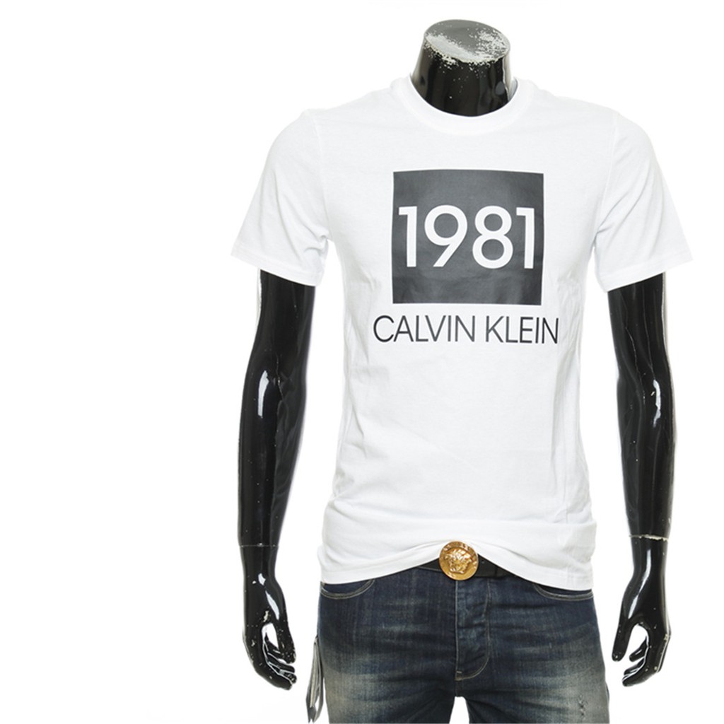 Calvin Klein CK Men Simple T-shirt Short Sleeve Calvin Klein Round Neck