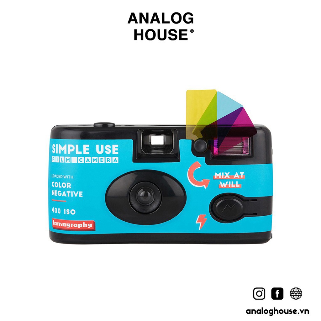 Máy ảnh 35mm Lomography Simple Use Color 400/36 kèm flash (thương hiệu đến từ Áo) - DATE XA 2022-2023