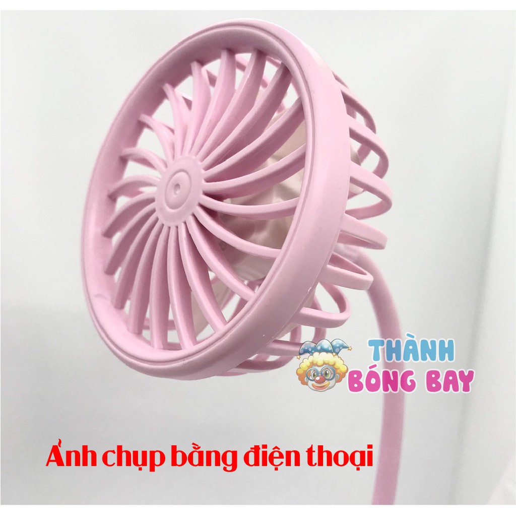 Quạt mini Tích Điện Cầm Tay, Quạt Nhựa Hình Thú Có Đèn Đổi Màu-THÀNH BÓNG BAY-QM0004