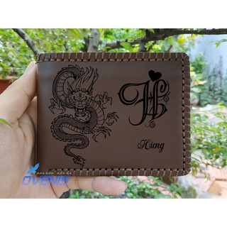 Ví Da Khắc. Khắc Tên, SĐT, Logo, Con Giáp, Biểu Tượng Yêu Thương - Tuyệt Đẹp
