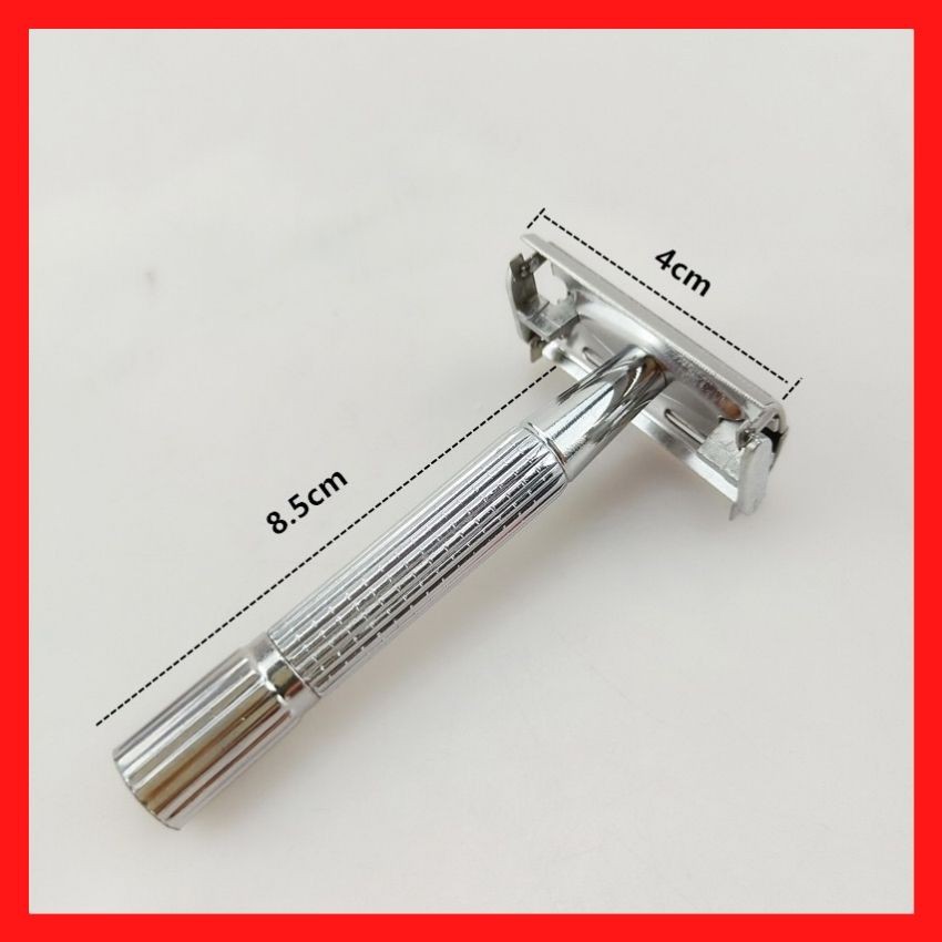 Dao CẠO RÂU INOX CỔ ĐIỂN, ĐẸP, SANG TRỌNG, SẠCH MỊN MÀNG, ĐÍNH KÈM HỘP CÓ GƯƠNG TIỆN DỤNG