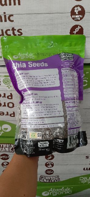 Hạt chia Úc organic tím mẫu mới 1kg date 12 2022 (có tem phản quang )