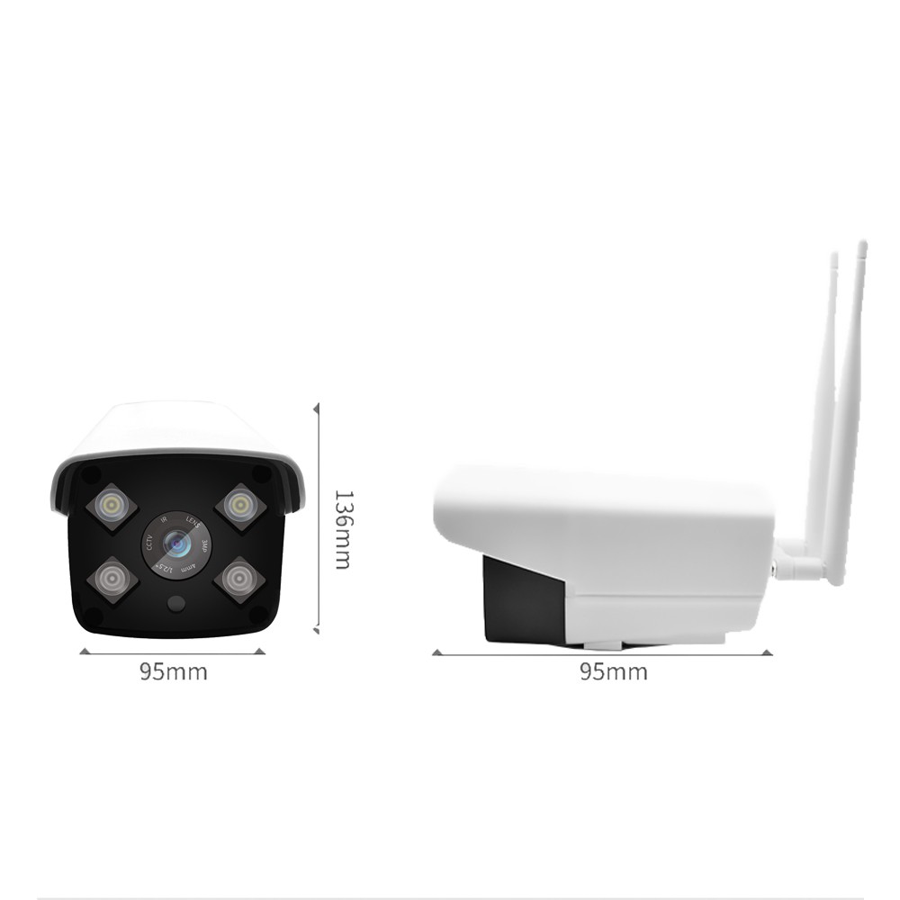 Care Smart Camera Wifi Ngoài Trời 2 Râu Full 720HD X4000 - 2 Đèn LED, 2 Đèn Hồng Ngoại (New 2019)