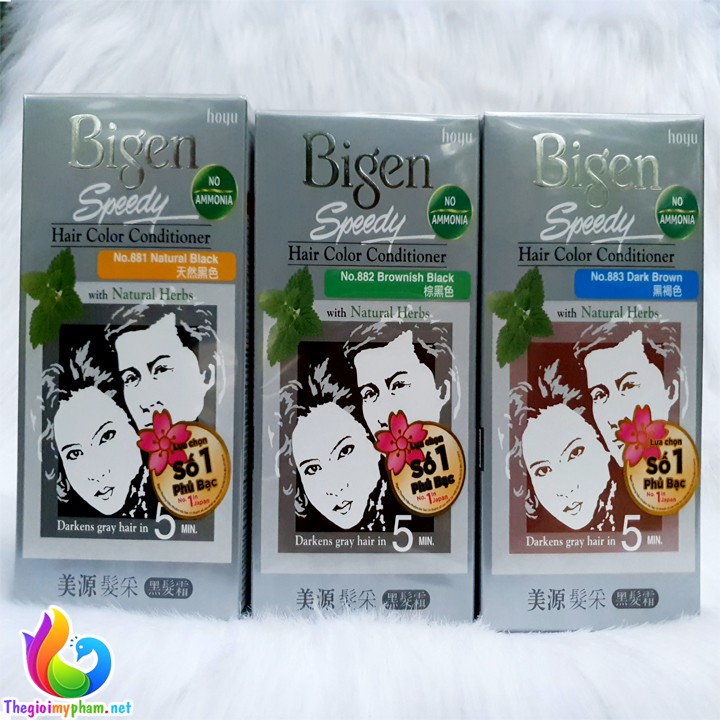 Thuốc nhuộm tóc phủ bạc dạng kem Bigen Speedy Hair Color Conditioner 80ml