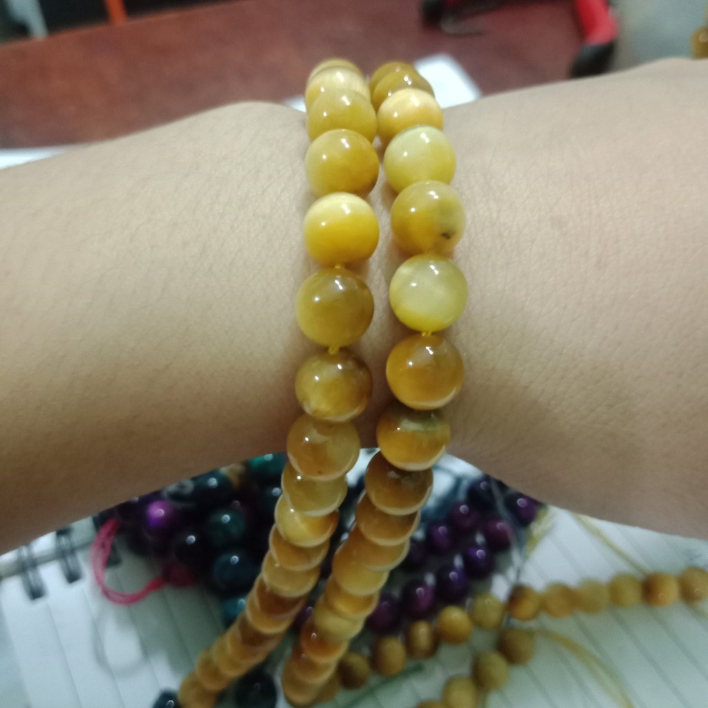 gói 5 viên đá mắt hổ đủ màu loại đẹp size 8ly, 10 ly