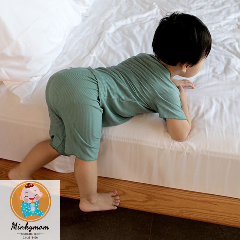 [MINKYMOM QUẢNG CHÂU] Bộ Lửng Thun Gân Minky mom Hàng Chính Hãng