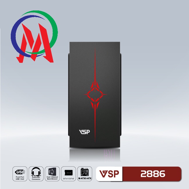 Vỏ Case máy tính văn phòng VSP home and office 2884 / 2885 / 2886
