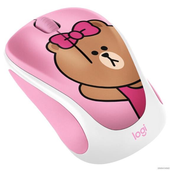✈▤Chuột không dây Logitech in họa tiết LINE FRIENDS dễ thương cho văn phòng