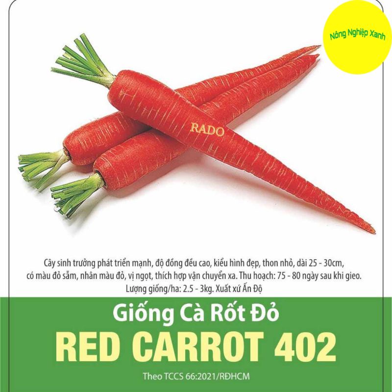 Hạt Giống Cà Rốt Đỏ RED CARROT 402 ( 5gr)