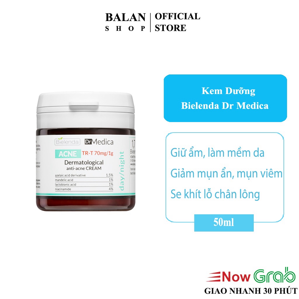 Dr Medica Kem Dưỡng Ngừa Mụn, Giảm Thâm - Bielenda Dr Medica Dermatological Anti Acne Cream 50ml - Balan Shop