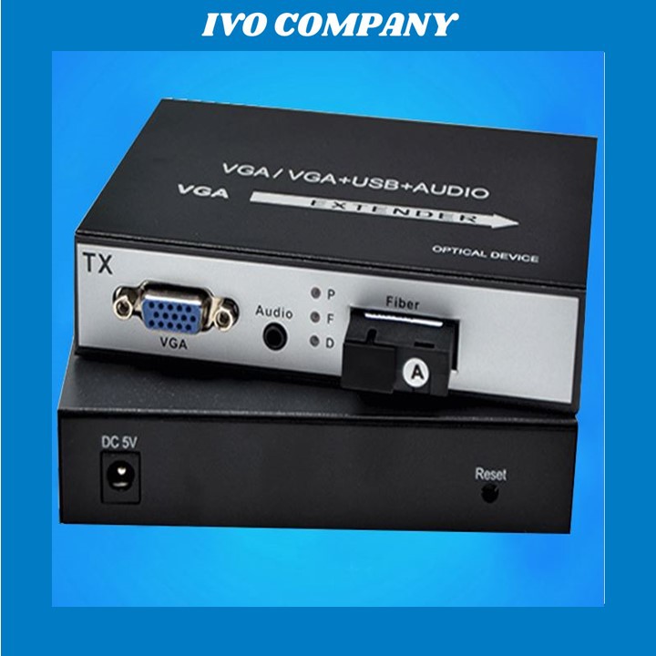 Cặp Converter Chuyển Đổi VGA Sang Cáp Quang 1080P