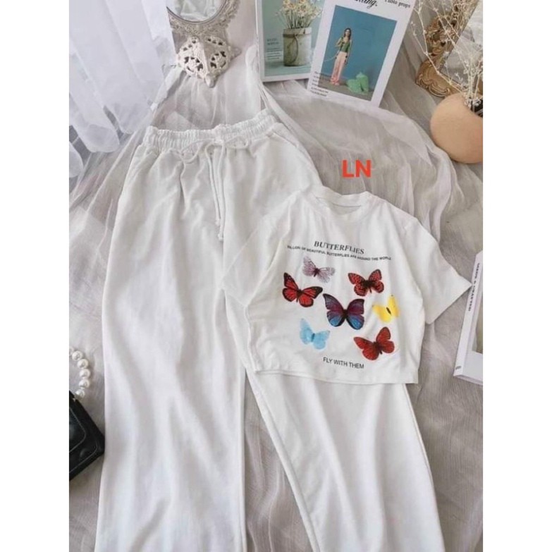 Sét áo bảy con bướm + quần bom LN0521