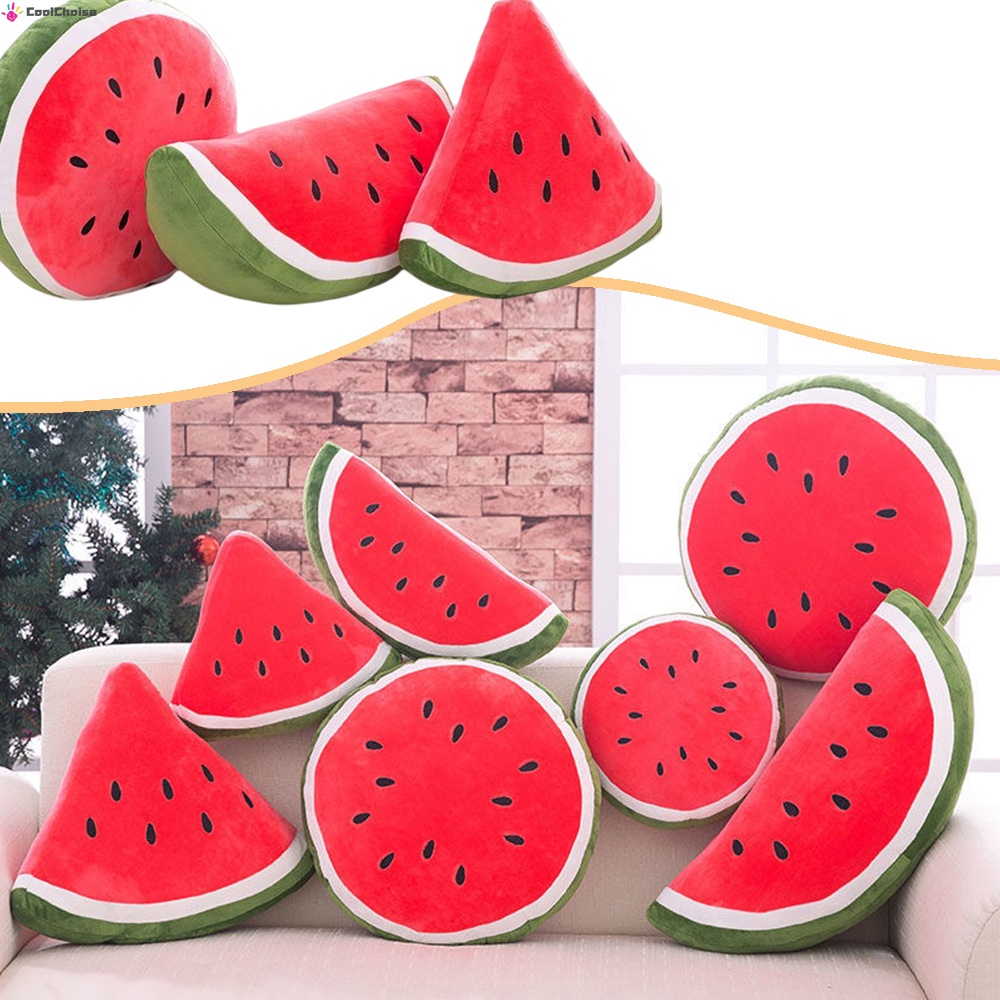 Gối Ôm Nhồi Bông Mềm Mại Hình Dưa Hấu Dễ Thương Trang Trí Nhà Cửa / Văn Phòng