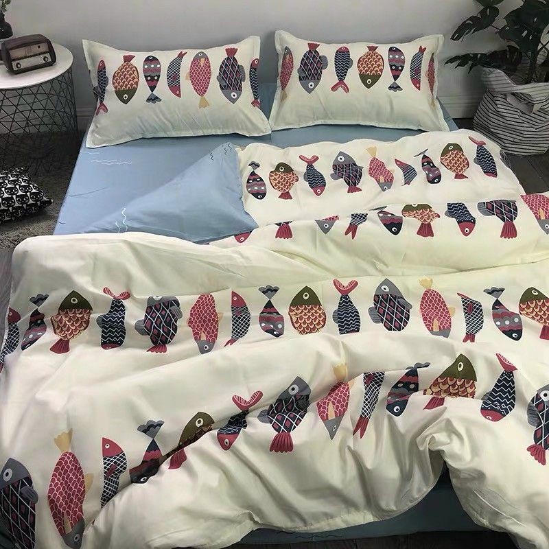 Bộ chăn gối poly nhập 4 món(ib chọn mẫu và size giường)