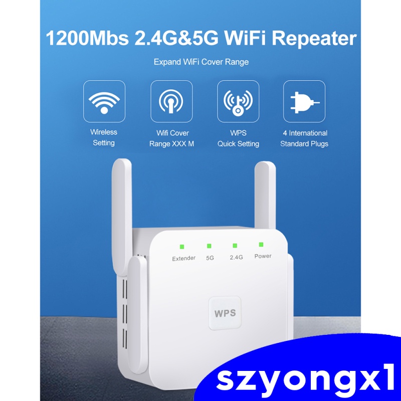 Thiết Bị Khuếch Đại Tín Hiệu Wifi Không Dây 1200mbps 2.4g 5g 4 Ăng Ten | BigBuy360 - bigbuy360.vn