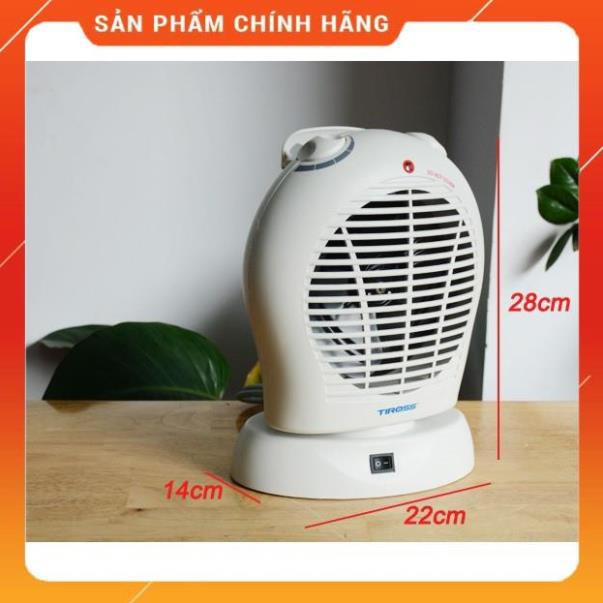 (Chính hãng - 7 ngày Lỗi vỡ đổi mới) Quạt sưởi Tiross cao cấp TS944 | TS9441 | TS9442, Quạt sưởi 2000W [BH 1 năm]