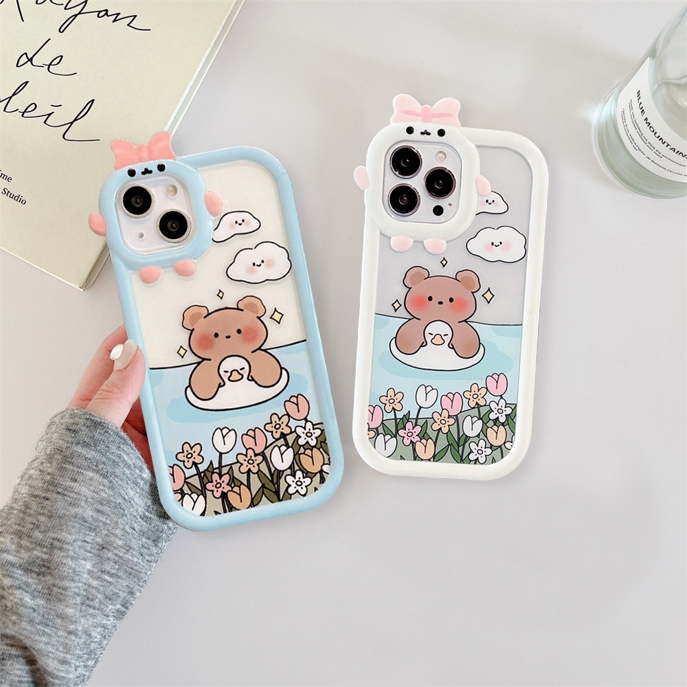 Ốp lưng iphone nơ camera hình vuông gấu phao 6/6splus/7/7plus/8/8plus/x/xs/11/12/13/pro/max/plus/promax-SALE SỐC P5-8