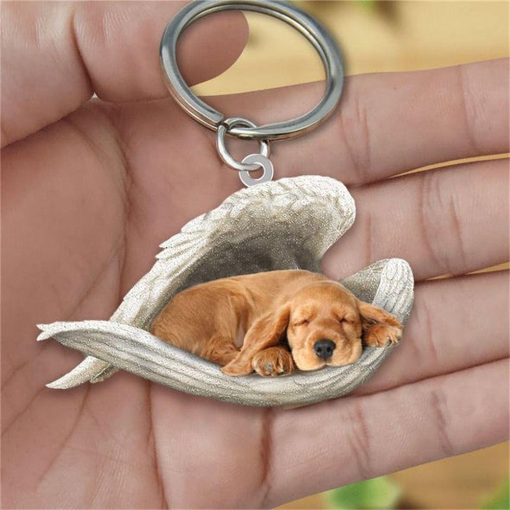 Móc Khóa Hình Chú Chó Đang Ngủ REBUY1 Dễ Thương