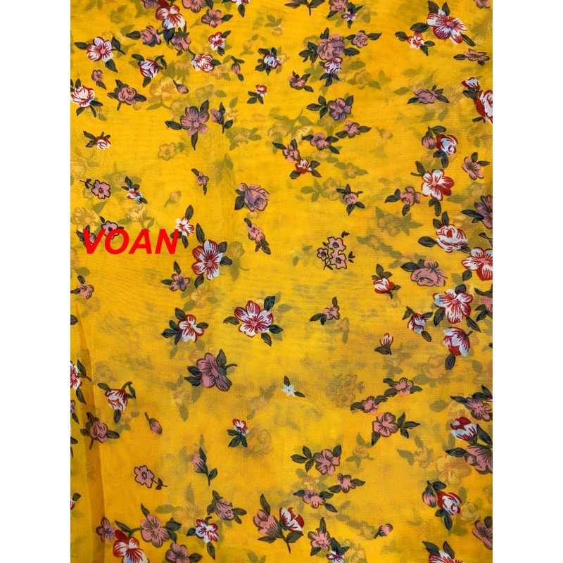 VẢI VOAN  HOA NHÍ - DÒNG VẢI THÔNG DỤNG - 1 MÉT X 1M5