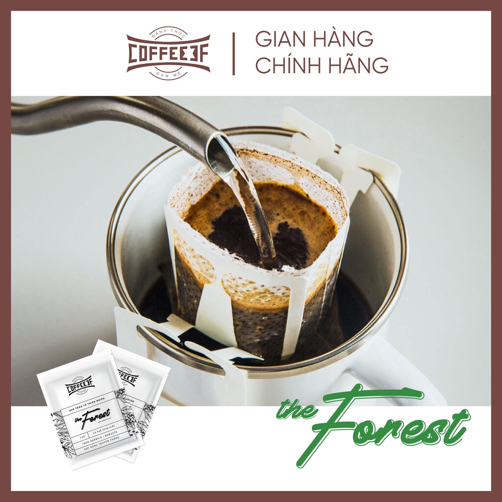 Cafe phin giấy gói lẻ 13g phong cách Nhật Bản The Forest - Coffee 3F