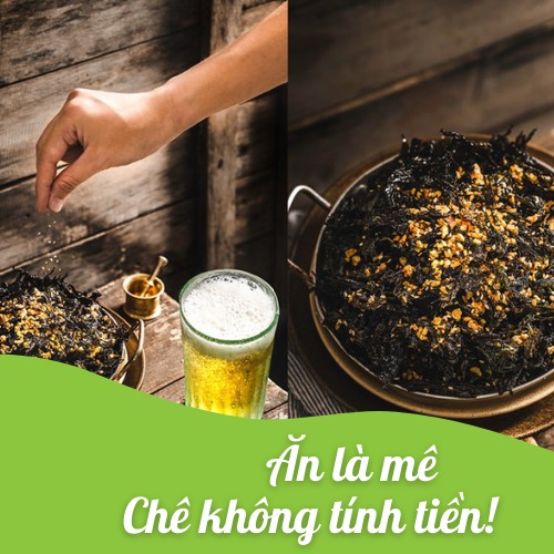 Rong Biển Cháy Tỏi 170g Eatgreen Food, Đồ Ăn Vặt Ngon Số 1, An Toàn Vệ sinh Thực Phẩm