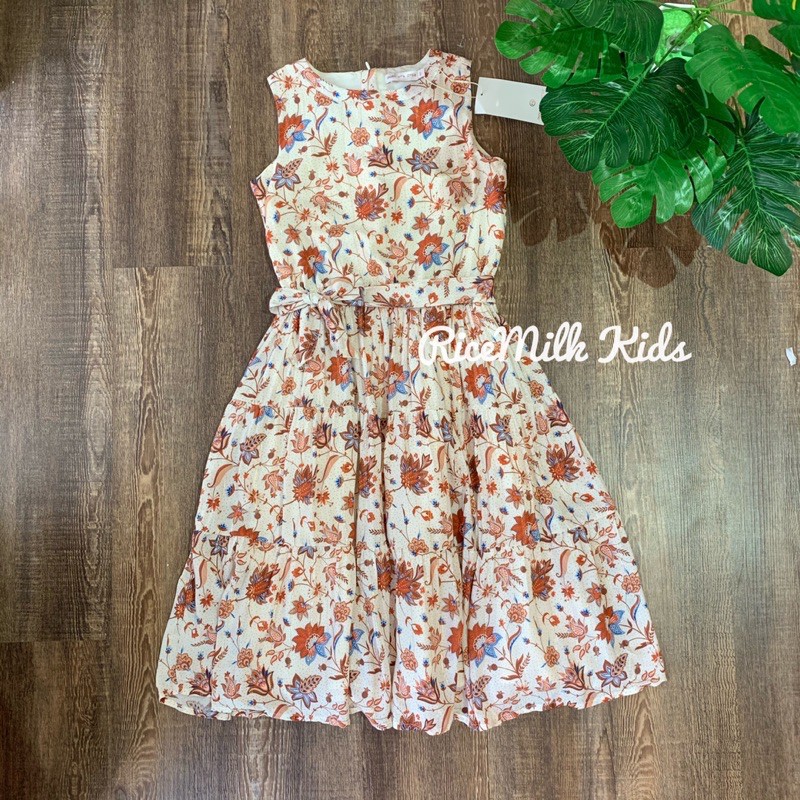 Váy Maxi Cho Mẹ Và Bé Gái Xuất Xịn Hoa Kèm Đai