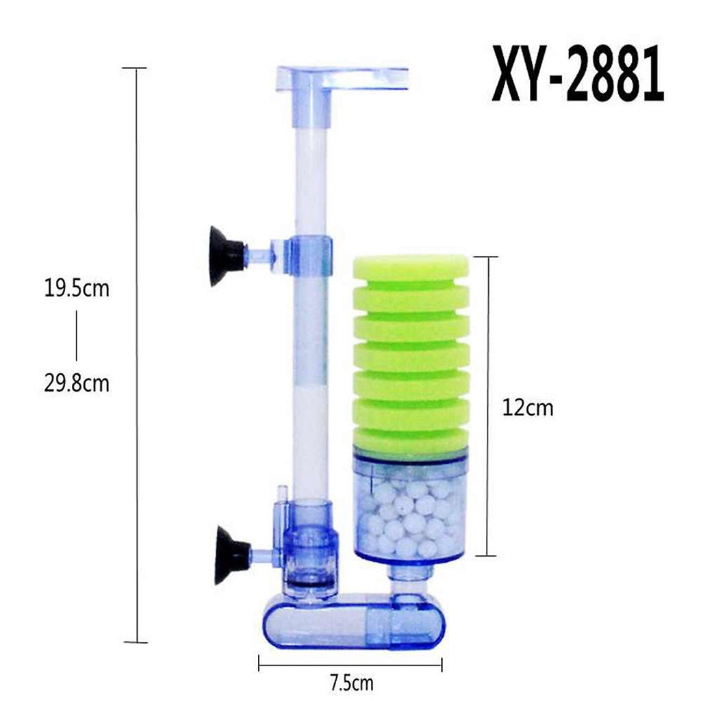 Lọc BIO Xanh Lá XY-2880, XY-2881, XY-2882 Chuyên Dụng cho Hồ Tép Cảnh và Cá Cảnh