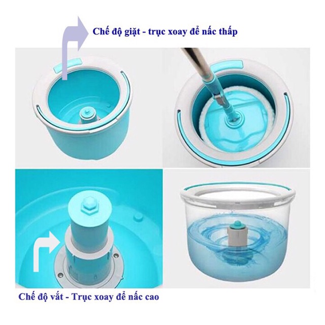 Bộ Cây Lau Nhà Mini Lock&Lock Conner Spin Mop ETM494