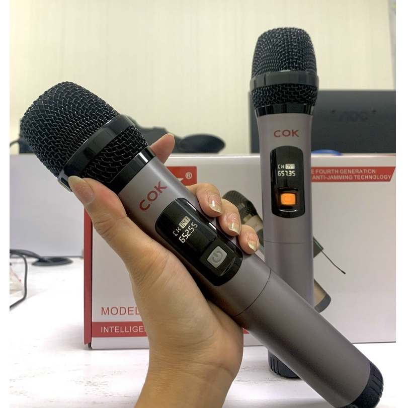 Bộ 2 Micro Không Dây COK ST-128, Hàng Chính Hãng, BH 12 tháng - Micro Chuyên Dành Cho Mọi Loa Kéo Và Âm Ly