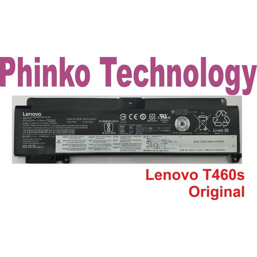 Pin Laptop LENOVO Thinkpad T460s T470s 01AV405 01AV406 00HW022 00HW023