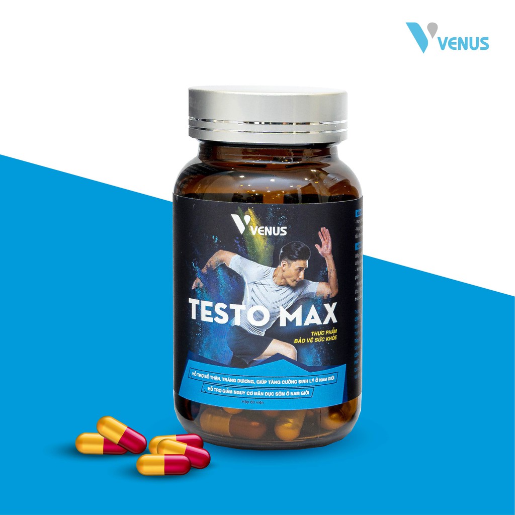 Tăng cường sinh lý nam Testo max - bổ sung vitamin, cải thiện tình trạng sức khỏe, sinh lý nam, tăng cường sinh lực 60v