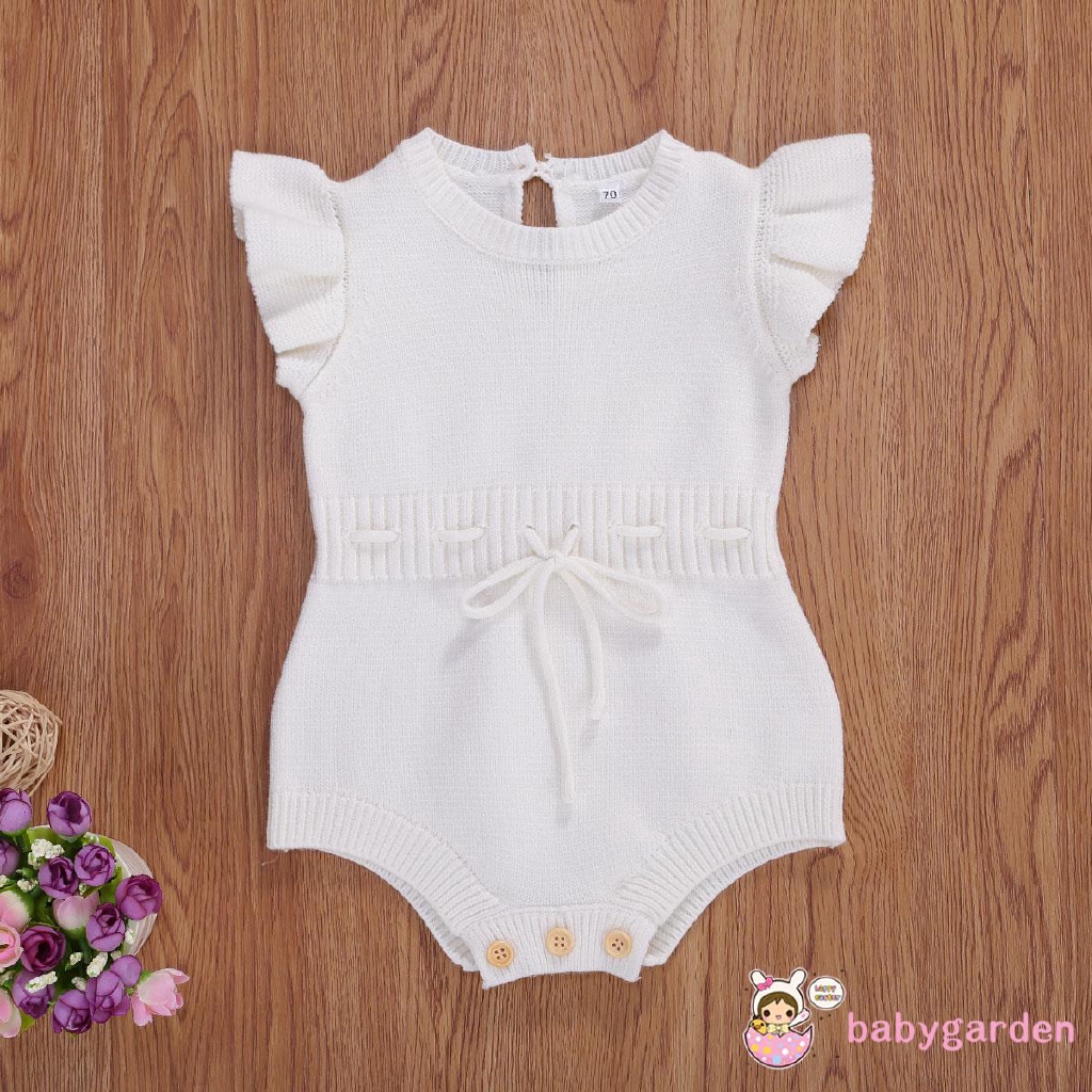 Áo liền quần tay cánh tiên màu trơn cho bé gái