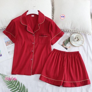 Pijama Lụa Cộc Tay Cao Cấp Y79
