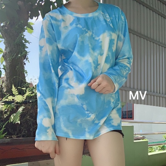 Áo nỉ loang dài tay Cổ tròn nhiều màu-MV