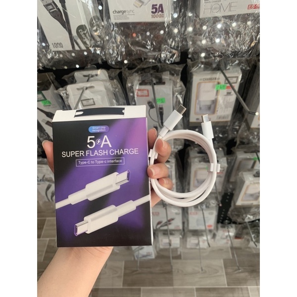 CÁP SẠC TYPE-C TO TYPE-C 5A SẠC SIÊU NHANH