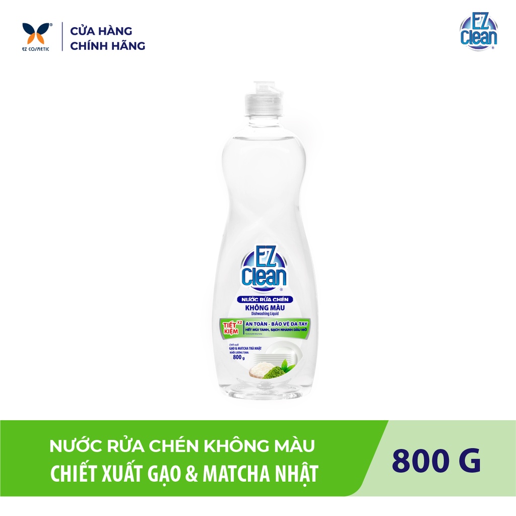 Nước Rửa Chén Không Màu Độc Hại EZ CLEAN 800g