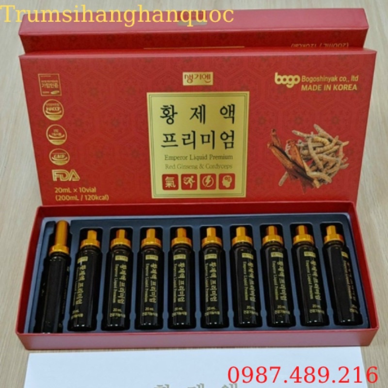 TINH CHẤT HỒNG SÂM - ĐÔNG TRÙNG HẠ THẢO HỘP 10 ỐNG - GIÁ RẺ - CHẤT LƯỢNG - UY TÍN