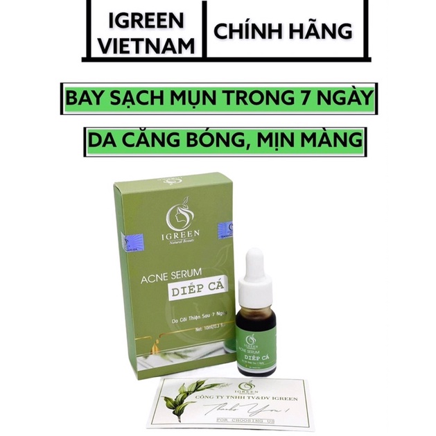 Serum Diếp Cá GIẢM MỤN, THÂM, SE KHÍT LỖ CHÂN LÔNG.