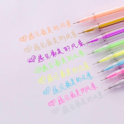 Bút Nhũ Bút Dạ Quang Nhiều Màu Viết Thiệp Viết Trang Trí Quà Tặng Cho Bé