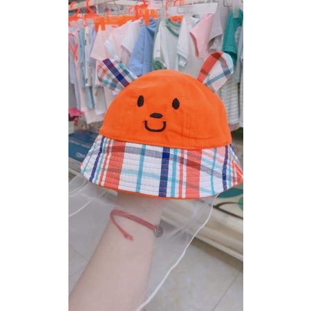 Mũ phủ khăn voan cho bé