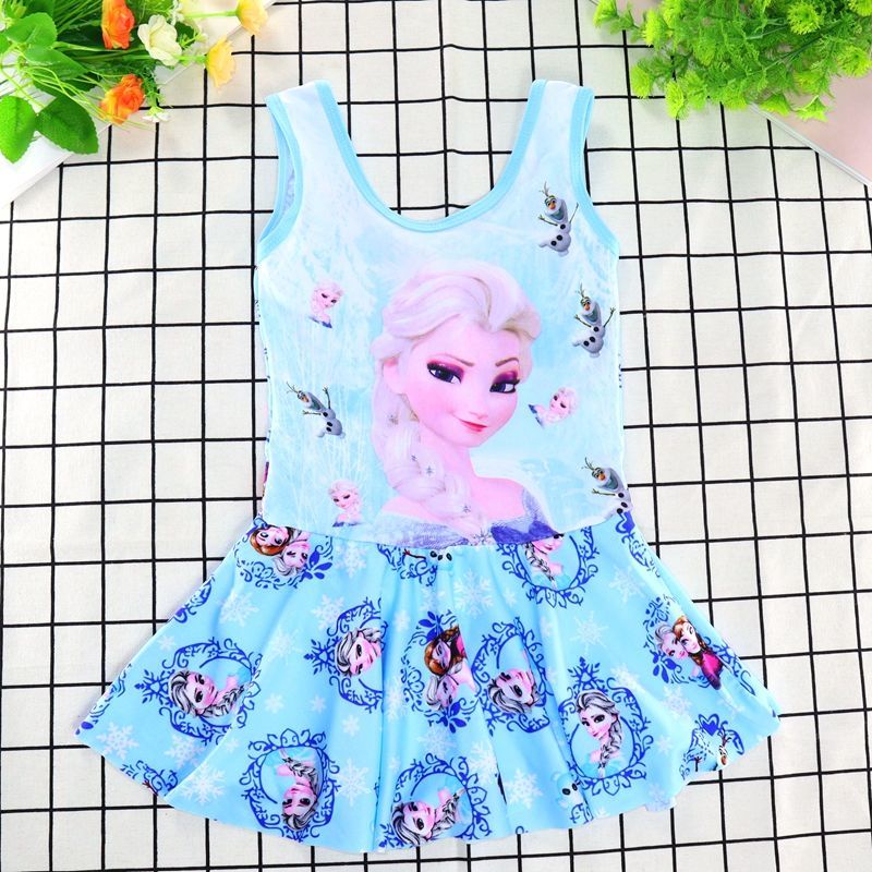 ♛Bộ Đồ Bơi Một Mảnh In Họa Tiết Hoạt Hình Thời Trang Mùa Xuân Cho Bé Gái