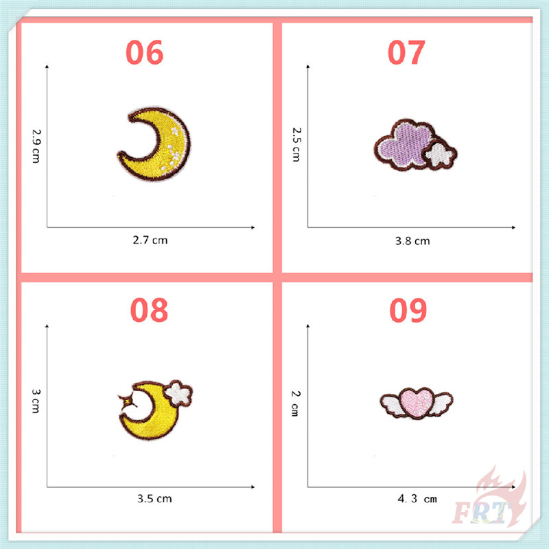 Miếng vá dán ủi thêu trang trí nhiều hình dáng tùy chọn