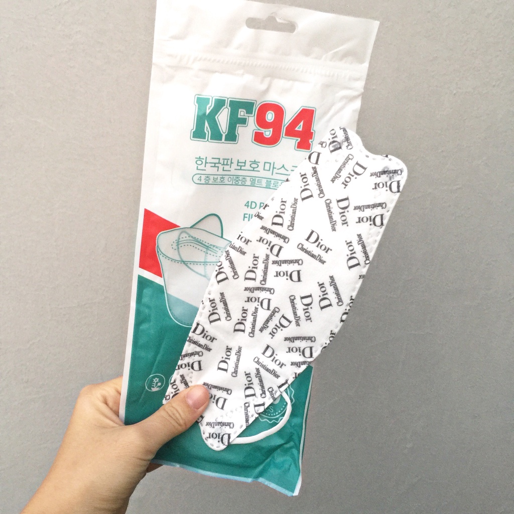 10 Khẩu Trang KF94 Hoạ Tiết LV/ DR/GC Đẹp Kháng Khuẩn Sang Chảnh Cho Nam Nữ(gói10 chiếc)