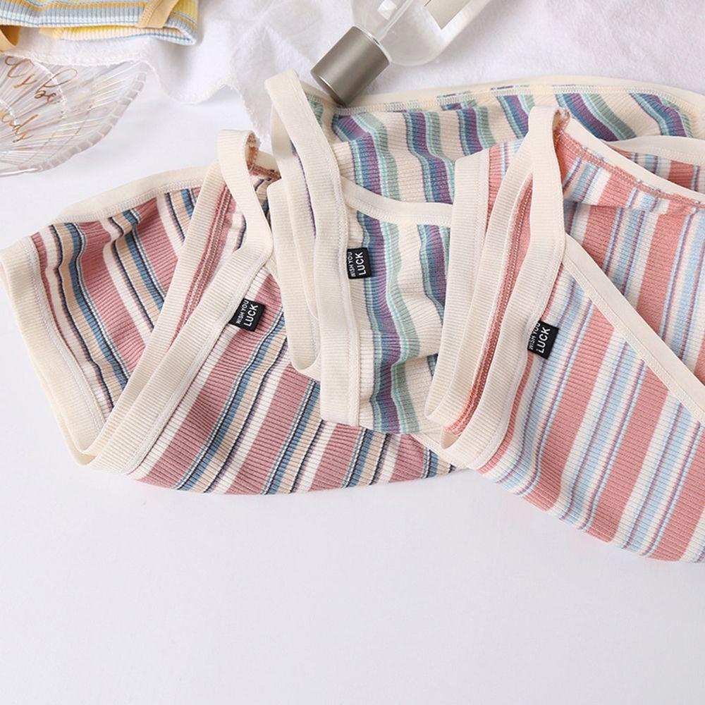 Quần Lót Lưng Thấp Họa Tiết Kẻ Sọc Dễ Thương Ngọt Ngào Cho Nữ