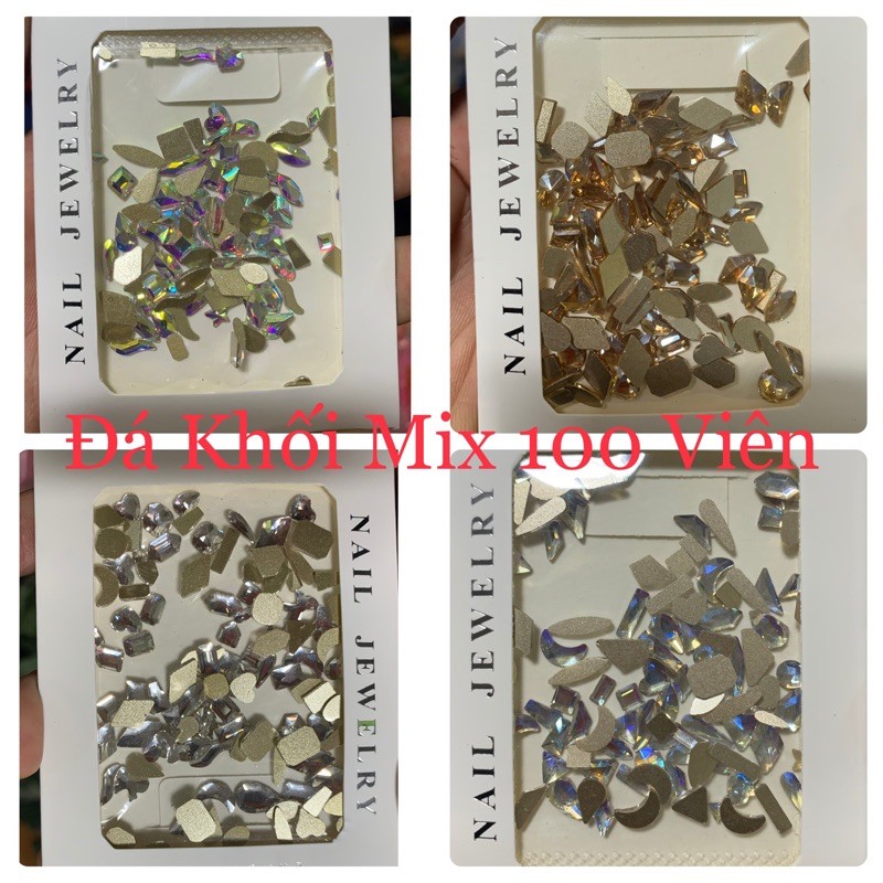 Đá khối siêu sáng mix 100v